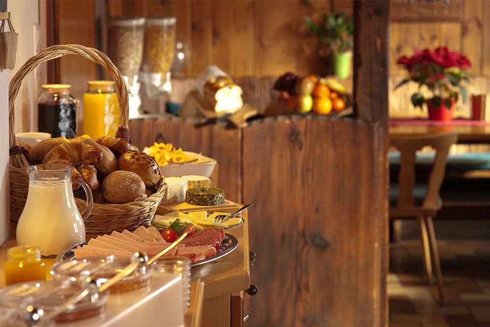A buffet for guests