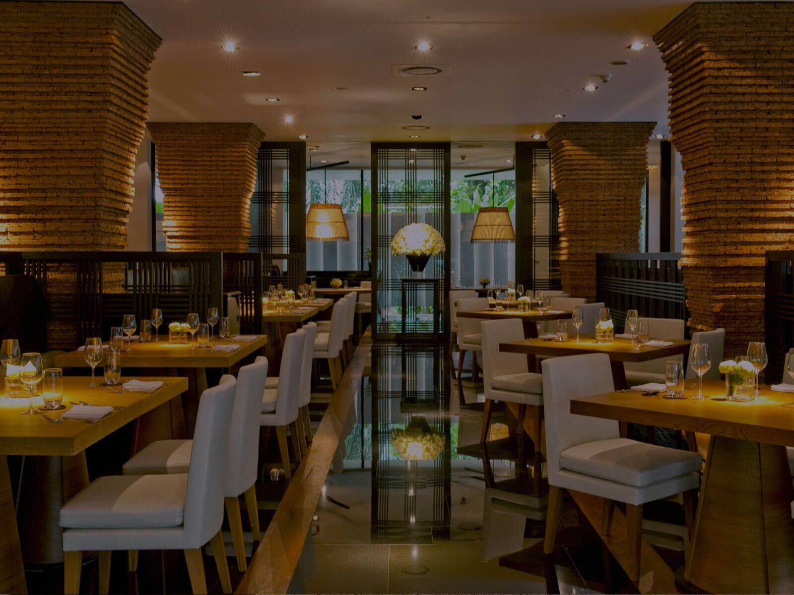 The restaurant dining room
